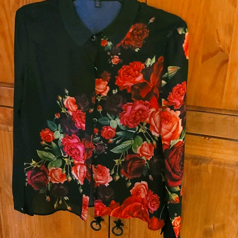 Silk long sleeve blouse